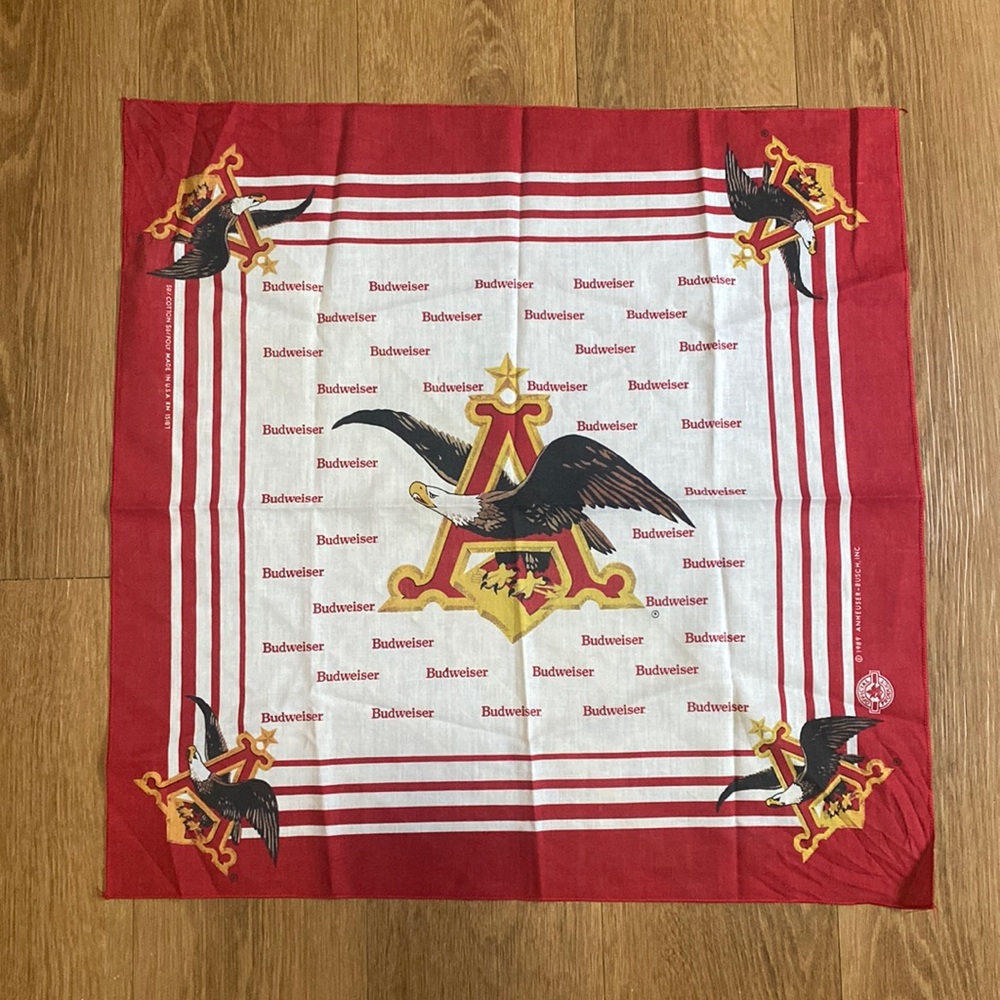 Vintage 1989 Budweiser handkerchief/bandana